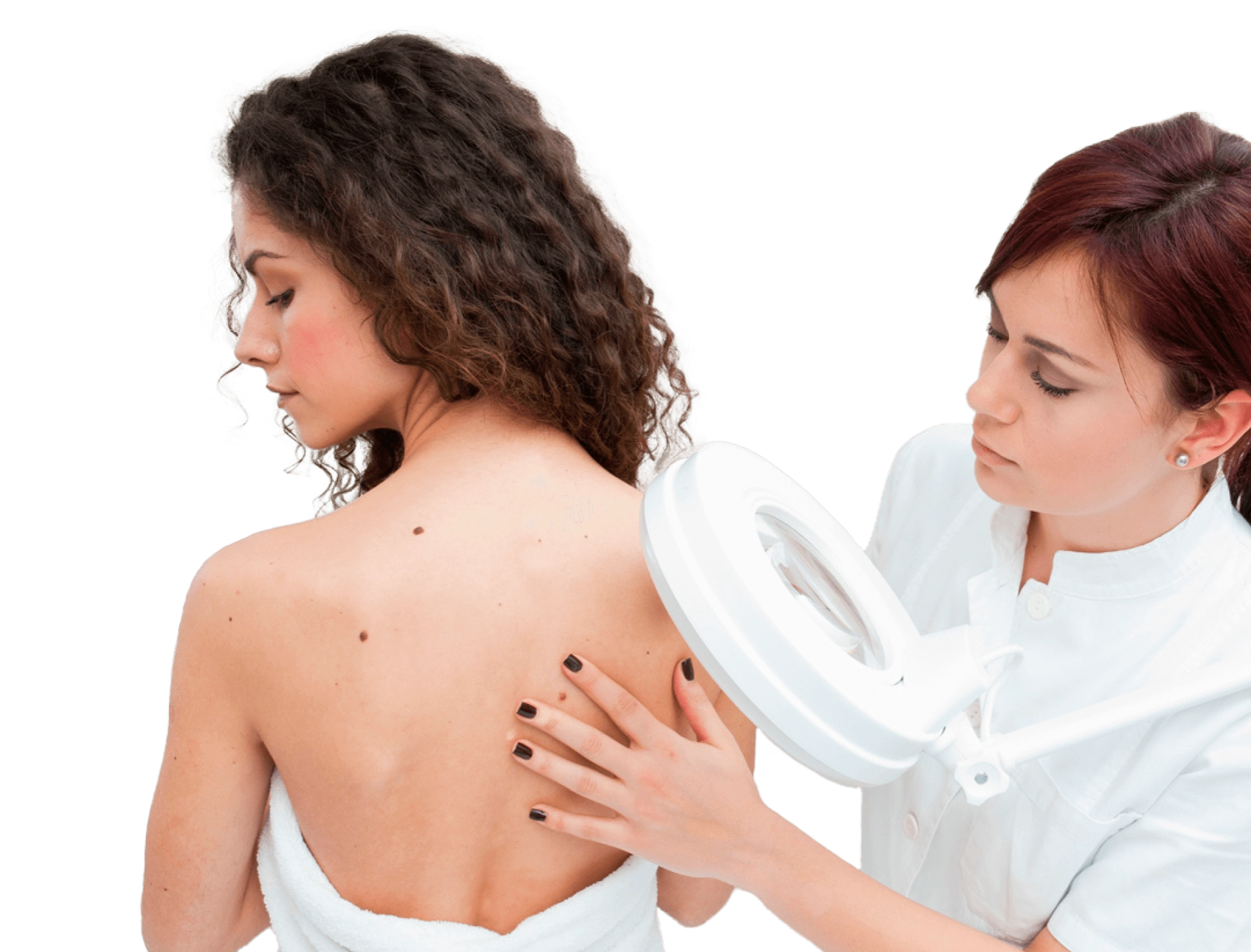 врач дерматолог и девушка